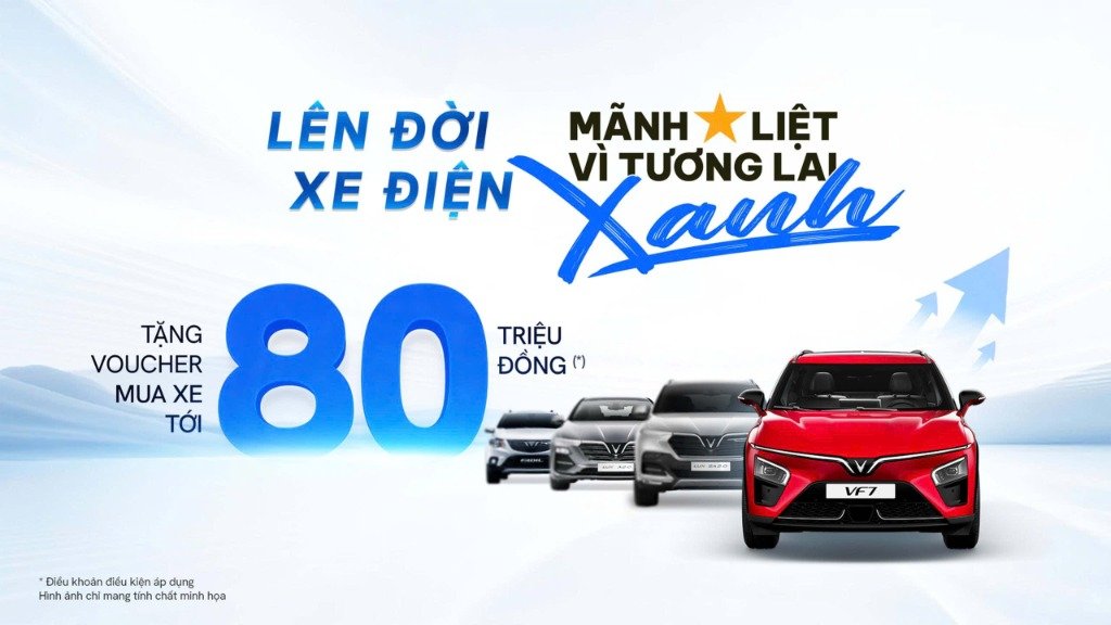 VinFast Lên Đời Xe Điện - Tặng Voucher Mua Xe Tới 80 Triệu Đồng